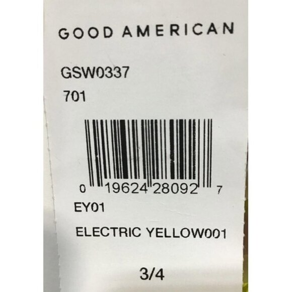 Good American Always Fits one shoulder one piece in Electric Yellow sz 3/4 L-XL - Picture 7 of 8